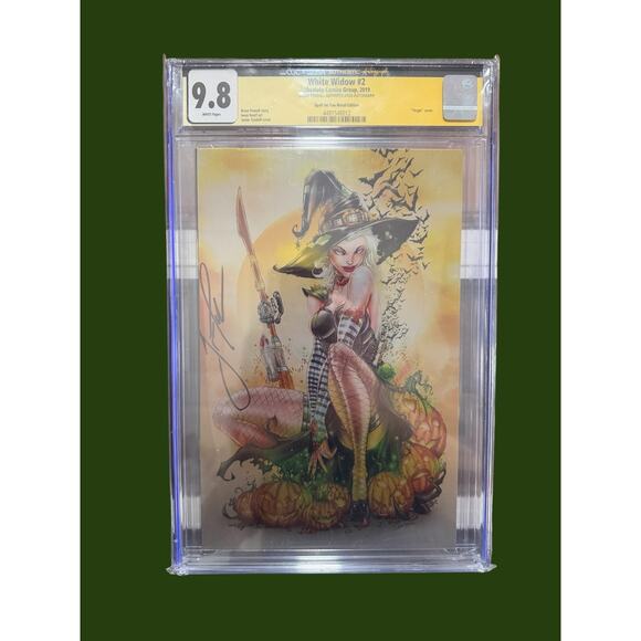 White Widow #2 Jamie Tyndall Signed CGC 9.8 Virgin Cover Absolute Comics Group